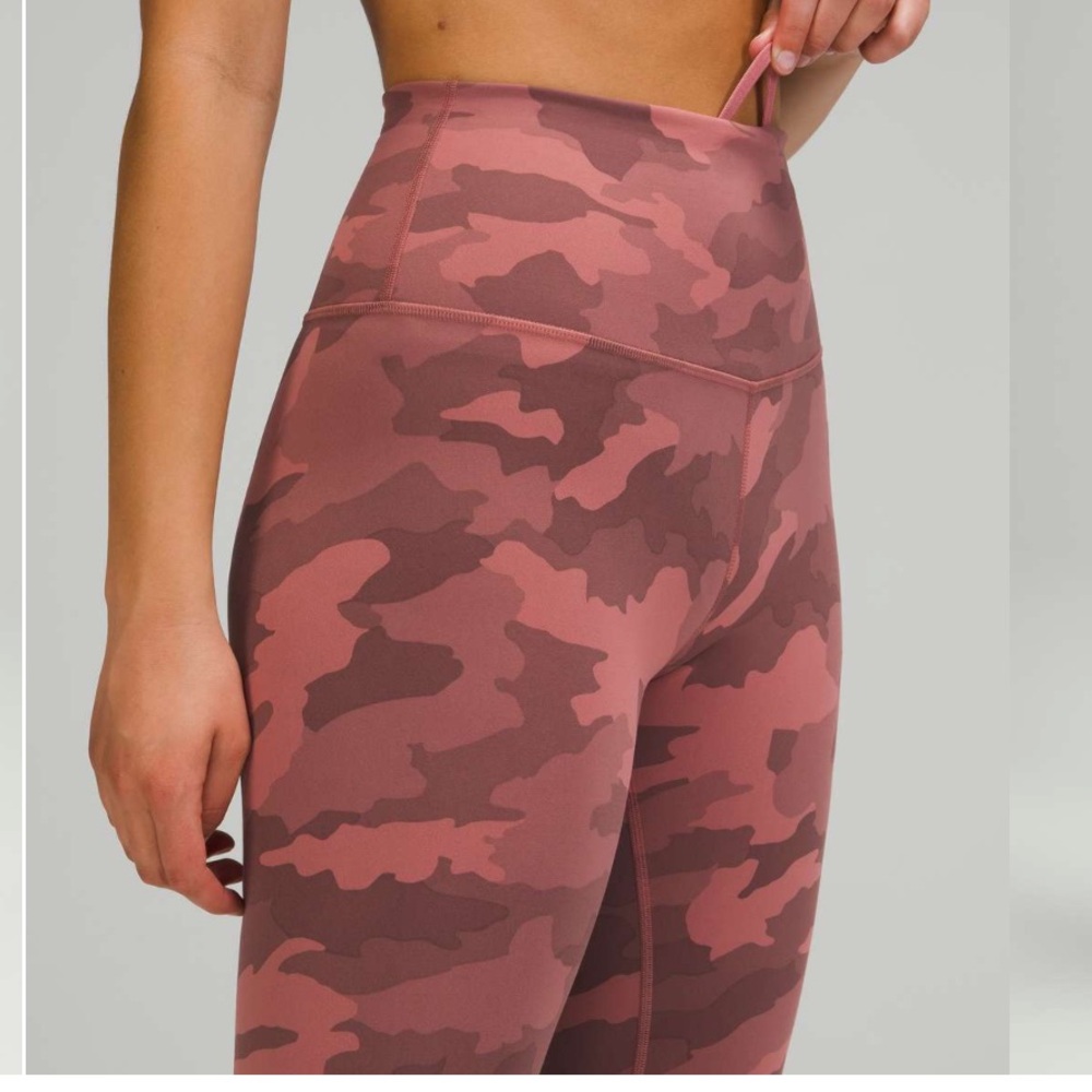 lululemon athletica Pink Camo High-Rise wunder train leggings